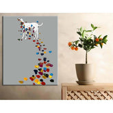 Painting by Numbers Art Standing Dog with Colorful Leaves